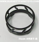Item #RBT-B Black Metal Round Bale Feeder - 1/64 Scale - River Bottom Toys