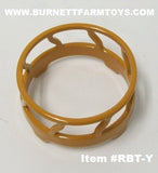 Item #RBT-Y Yellow Metal Round Bale Feeder - 1/64 Scale - River Bottom Toys