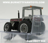 Item #SCT 908 White 2-110 Wide Front Power Assist Tractor with Cab - 1/64 Scale - SpecCast