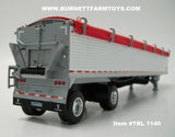 Item #TRL 1140 White Sided Red Tarp Silver Frame Spread Axle Wilson Patriot Belt Trailer - 1/64 Scale - DCP