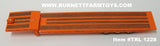 Item #TRL 1228 Orange Tri-Axle Talbert 5553TA Slide Axle Flatbed Trailer - 1/64 Scale - DCP