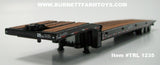 Item #TRL 1235 Black Tri-Axle Talbert 5553TA Slide Axle Flatbed Trailer - 1/64 Scale - DCP