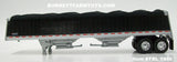 Item #TRL 1460 Black Sided Black Tarp Silver Frame Tandem Axle Wilson Commander Hopper Bottom Grain Trailer with Chrome End Caps - 1/64 Scale - DCP