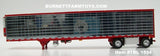 Item #TRL 1534 Chrome Ribbed Sided Red Trim Spread Axle Utility Refrigerated Trailer with Thermo King Refrigerator - 1/64 Scale - DCP by First Gear