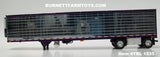 Item #TRL 1535 Chrome Ribbed Sided Purple Trim Spread Axle Utility Refrigerated Trailer with Thermo King Refrigerator - 1/64 Scale - DCP by First Gear