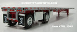 Item #TRL 1540 Silver Deck Red Frame Spread Axle Wilson Roadbrute Flatbed Trailer - 1/64 Scale - DCP by First Gear