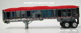 Item #TRL 1564 Chrome Sided Red Tarp Silver Frame Tandem Axle EAST End Dump Trailer - 1/64 Scale - DCP by First Gear